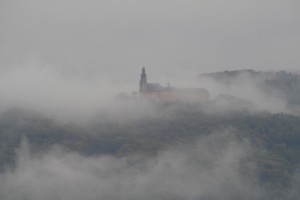 Kloster Banz im Morgennebel